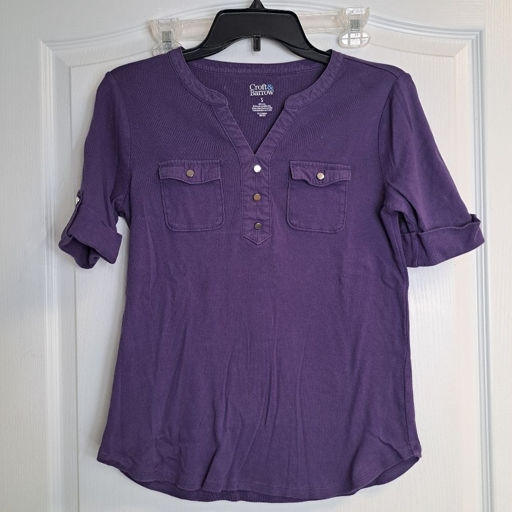 Croft & Barrow Women's Deep Purple Blouse